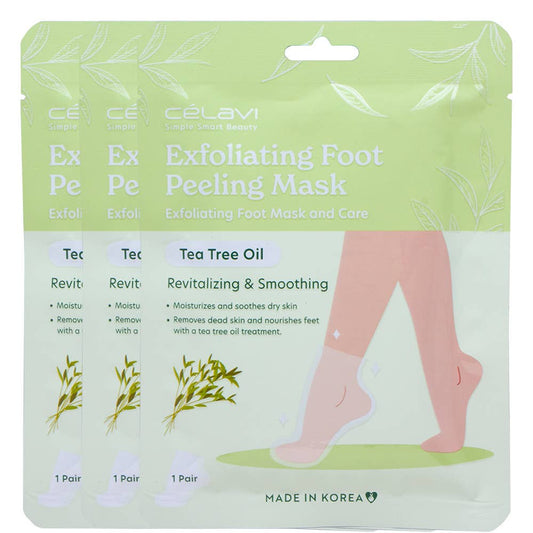 CELAVI EXFOLIATING FOOT PEELING MASK SET TEA TREE OI, 45942