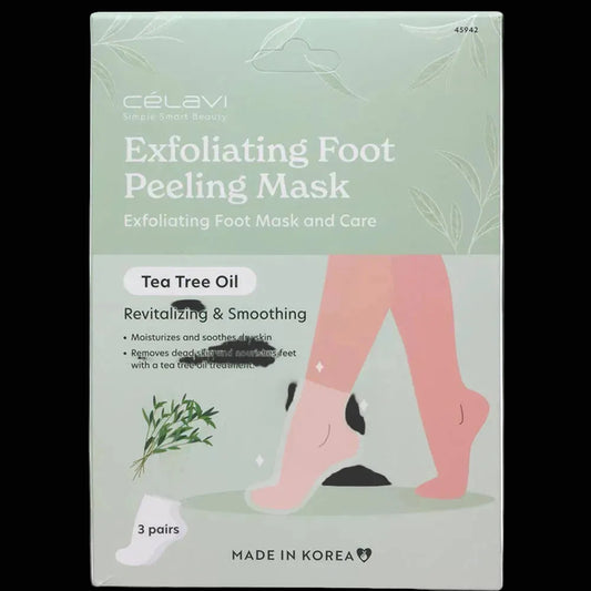 CELAVI EXFOLIATING FOOT PEELING MASK SET TEA TREE OI, 45942